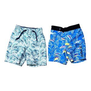 Old Navy & Hurley Boys Swim Shorts Set Of 2 Size 3T Lot Beach Trunks Pool